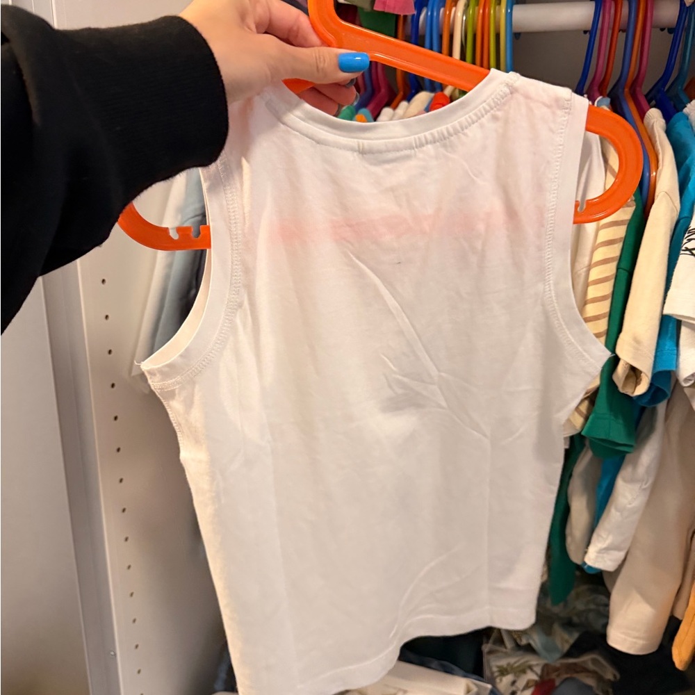 Zara boys 3/4t Kids White Sleeveless Top - Picture 2 of 3